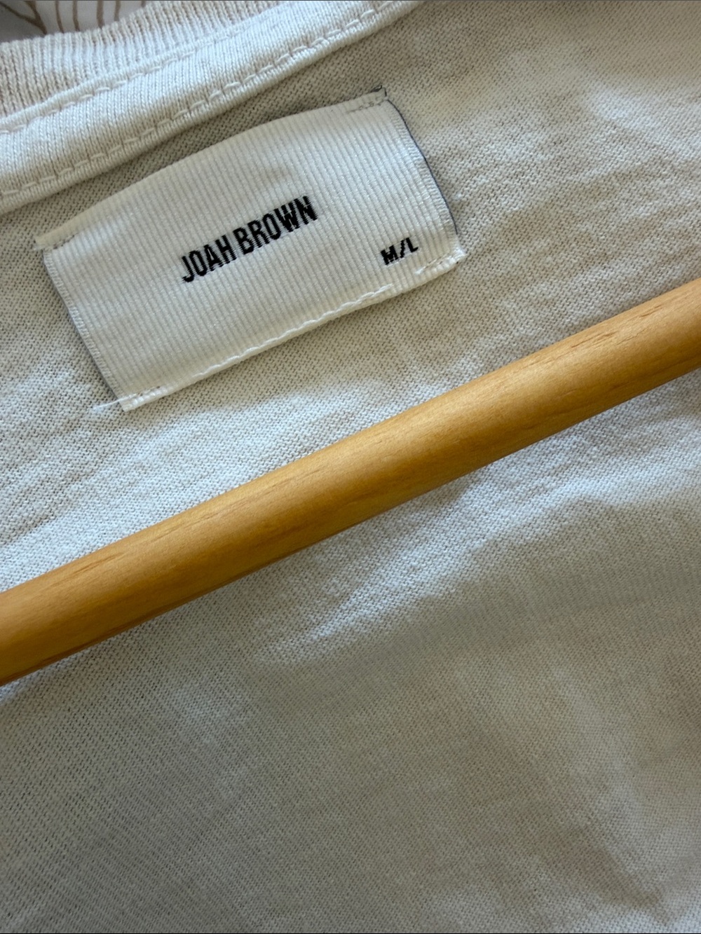 Joah Brown Twist Tee in Fog Ecru Bone Top Medium Large 100% Cotton NWOT - Picture 4 of 6